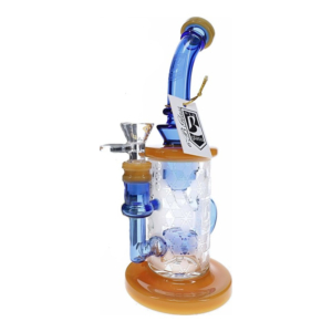 6B Glass Frosted Snowflake Recycler Bong 9″