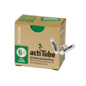 actiTube Extra Slim Full Flavor 6mm Activated Charcoal Filters