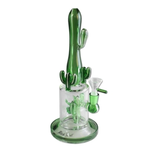 Black Leaf Cactus Glass Bong