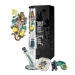 Black Leaf Hanuman 10-Arm Percolator Ice Bong