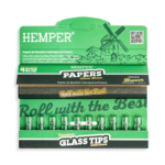 Hemper King Size Rolling Papers with Glass Tips