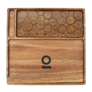 ONGROK Premium Natural Acacia Wood Rolling Tray