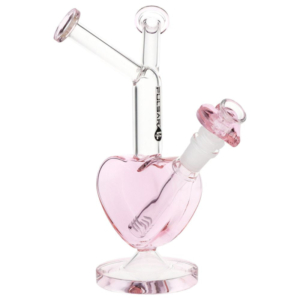 Pulsar Double Kiss Heart Glass Water Pipe