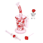 Pulsar Valentine’s Rose Glass Dab Rig Set