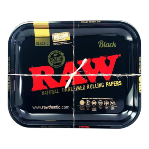 RAW Black Metal Rolling Tray Large