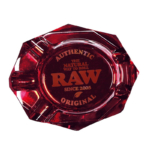 RAW Ruby Red Thick Glass Ashtray
