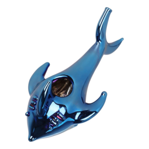 SeshGear Electroplated Cobalt Chomper Glass Hand Pipe