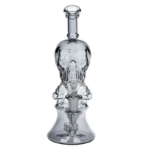 SeshGear Stacked Skulls Electroplated Glass Water Pipe