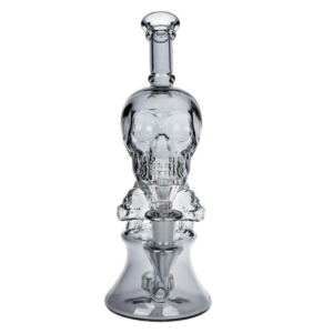 SeshGear Stacked Skulls Electroplated Glass Water Pipe